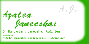 azalea janecskai business card